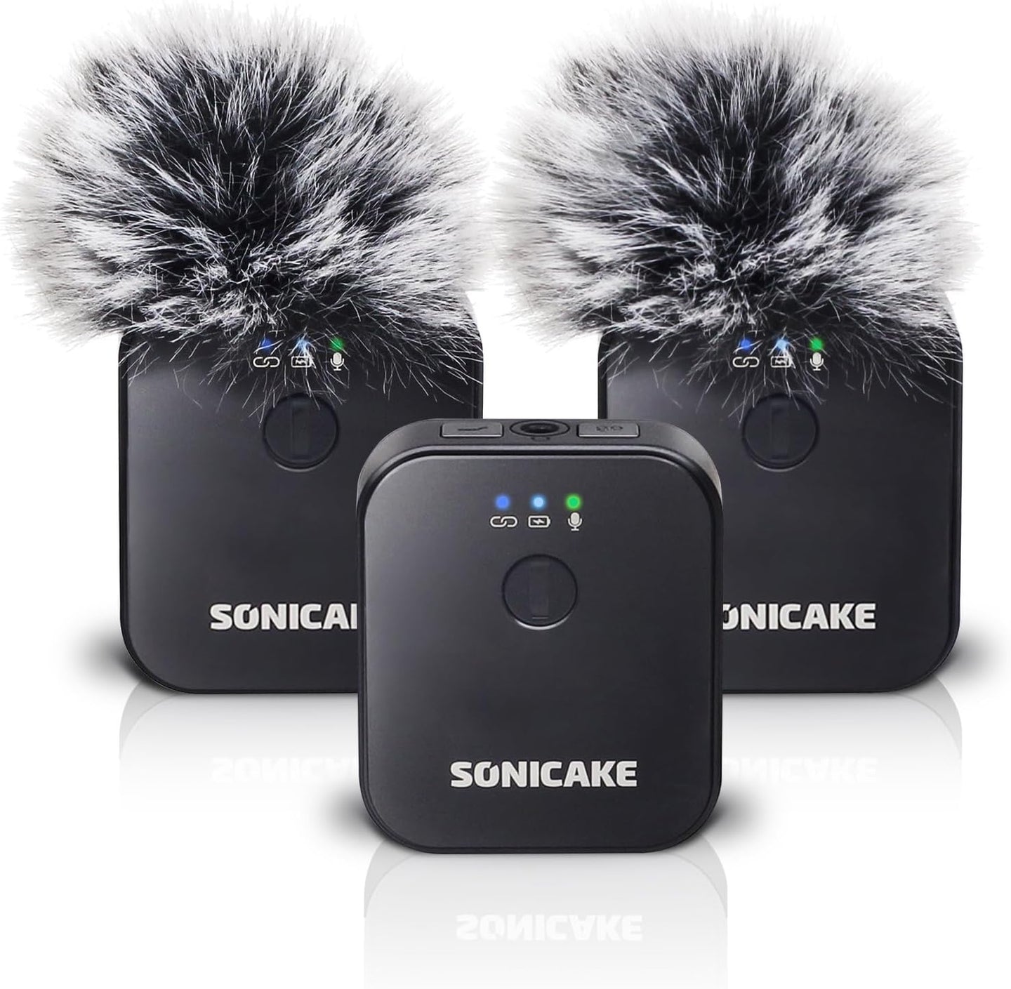 SONICAKE Wireless Lavalier Microphone System (2TX + 1RX) - Sonicake