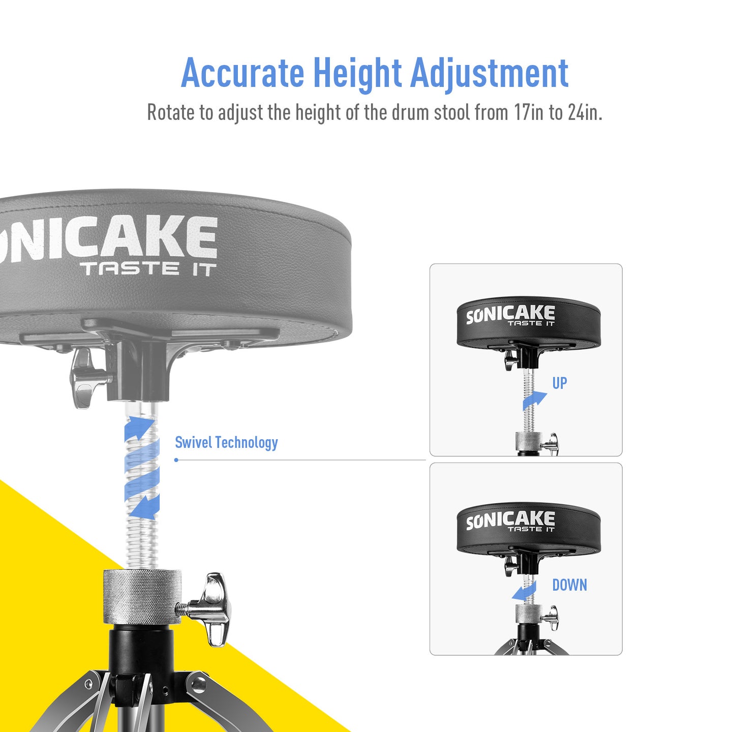 Heavy Duty Drum Throne - Sonicake
