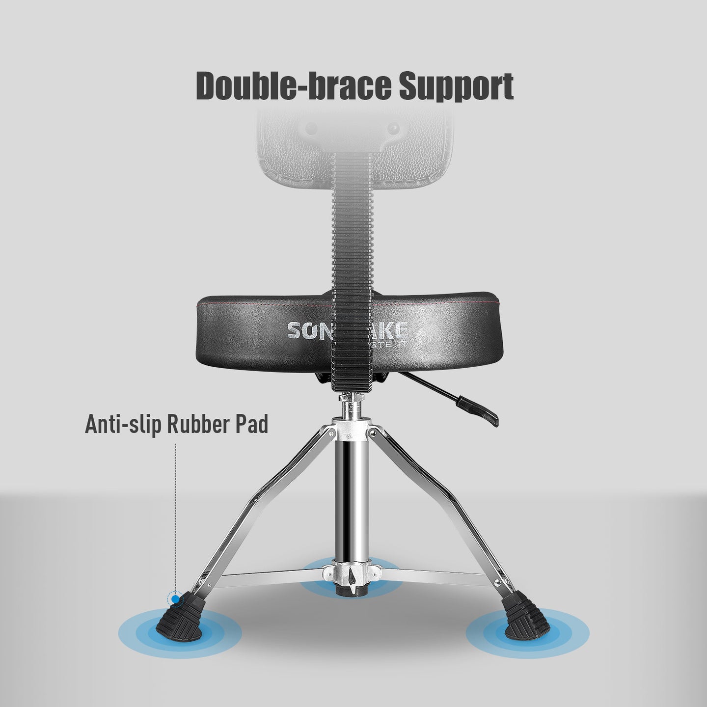 Drum Throne with Backrest Hydraulic - Sonicake
