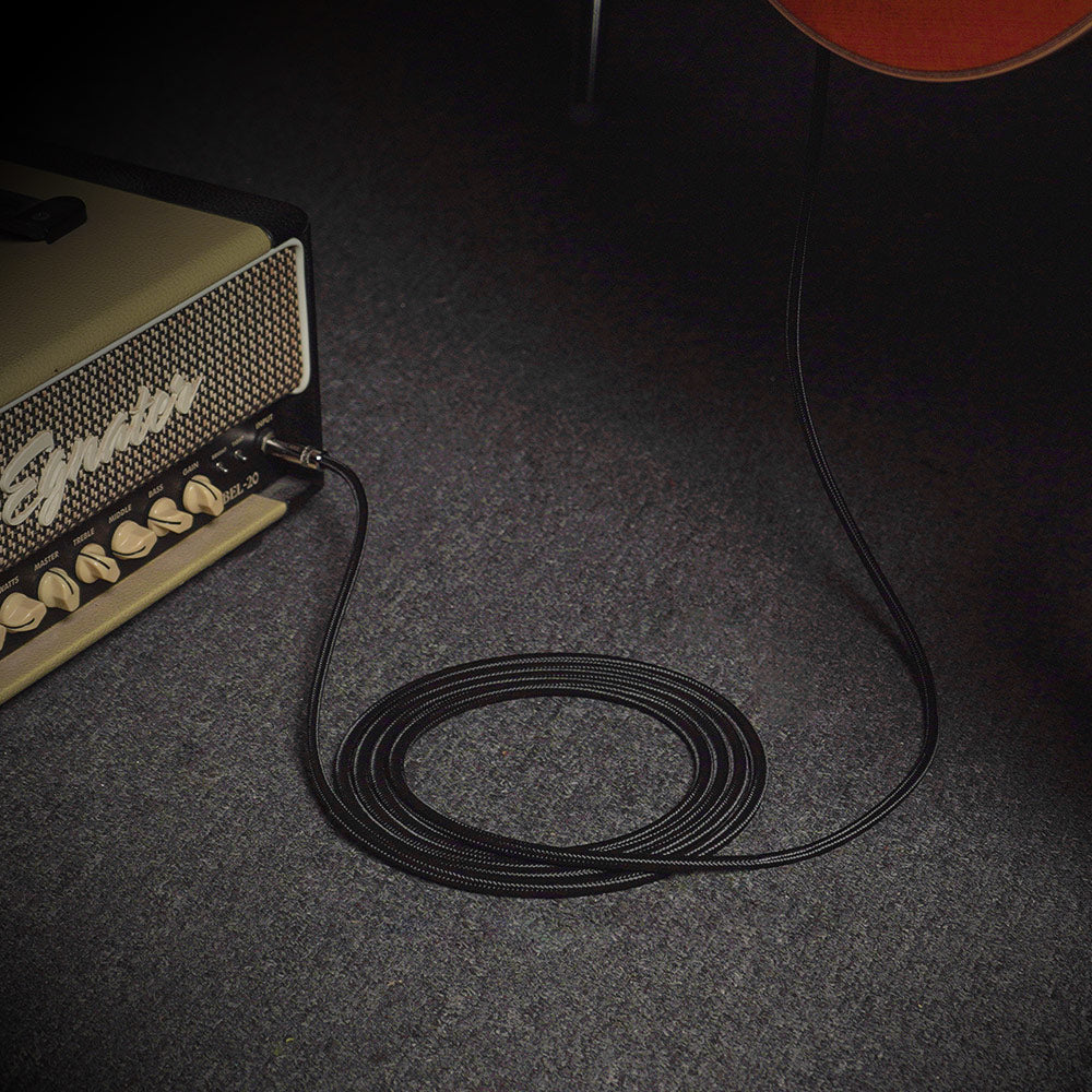 Instrument Cable (20ft/6m, Straight to Straight, Black) - Sonicake