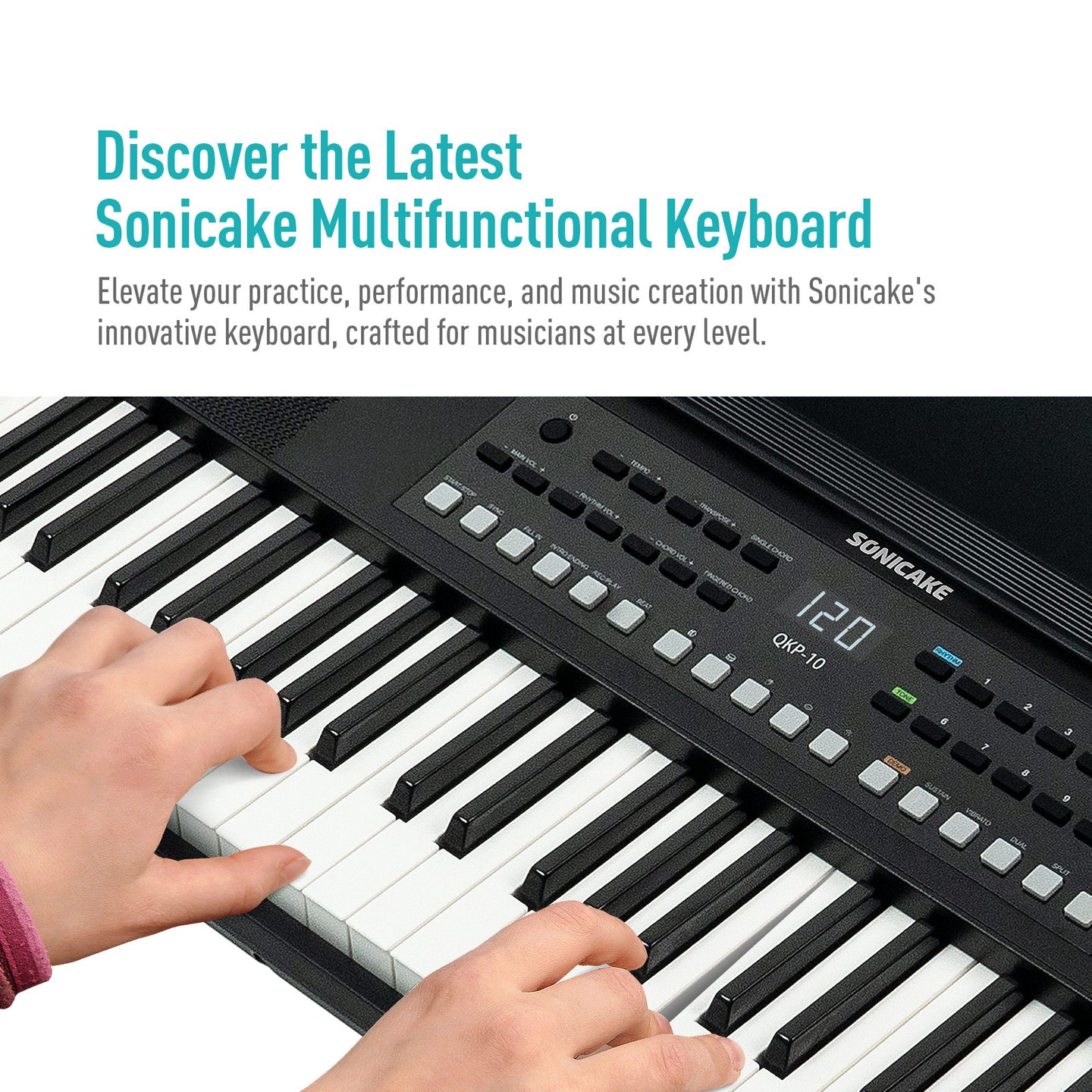 61 KEYS LED ELECTRONIC KEYBOARD - Sonicake
