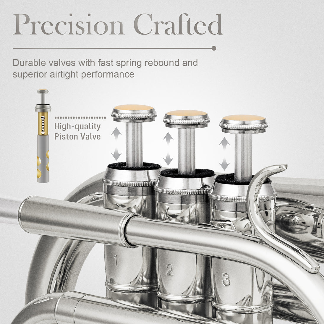 Bb Pocket Trumpet Brass Nickel - Sonicake