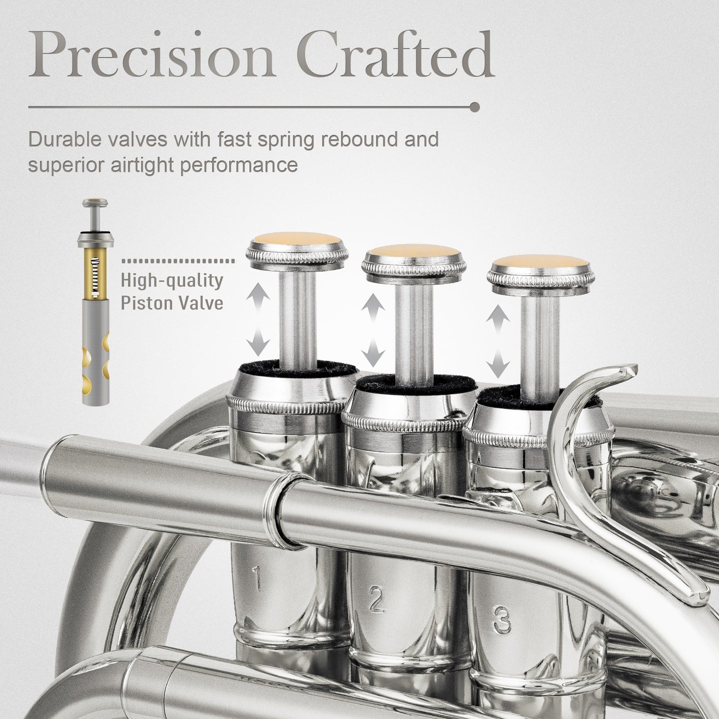 Bb Pocket Trumpet Brass Nickel - Sonicake