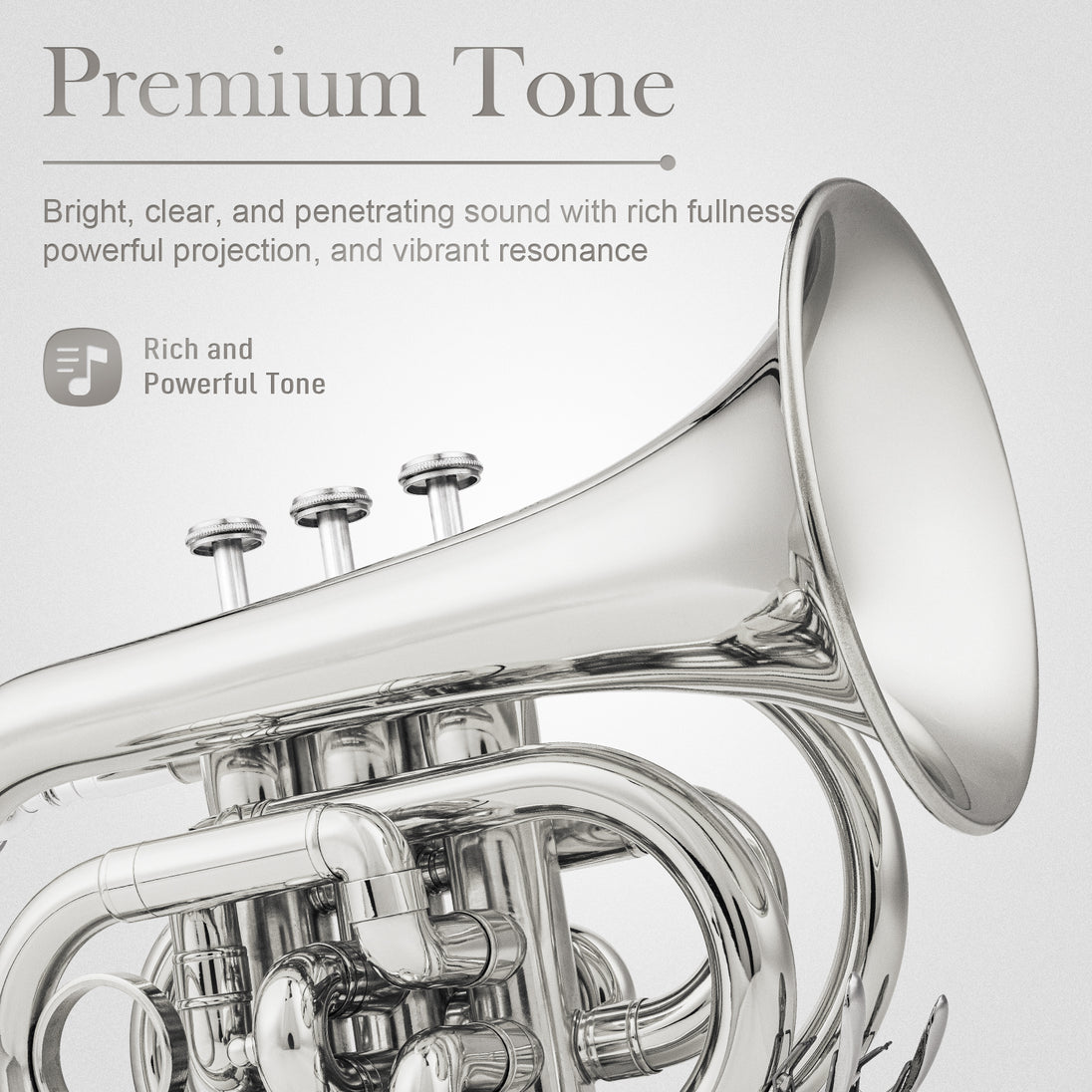 Bb Pocket Trumpet Brass Nickel - Sonicake