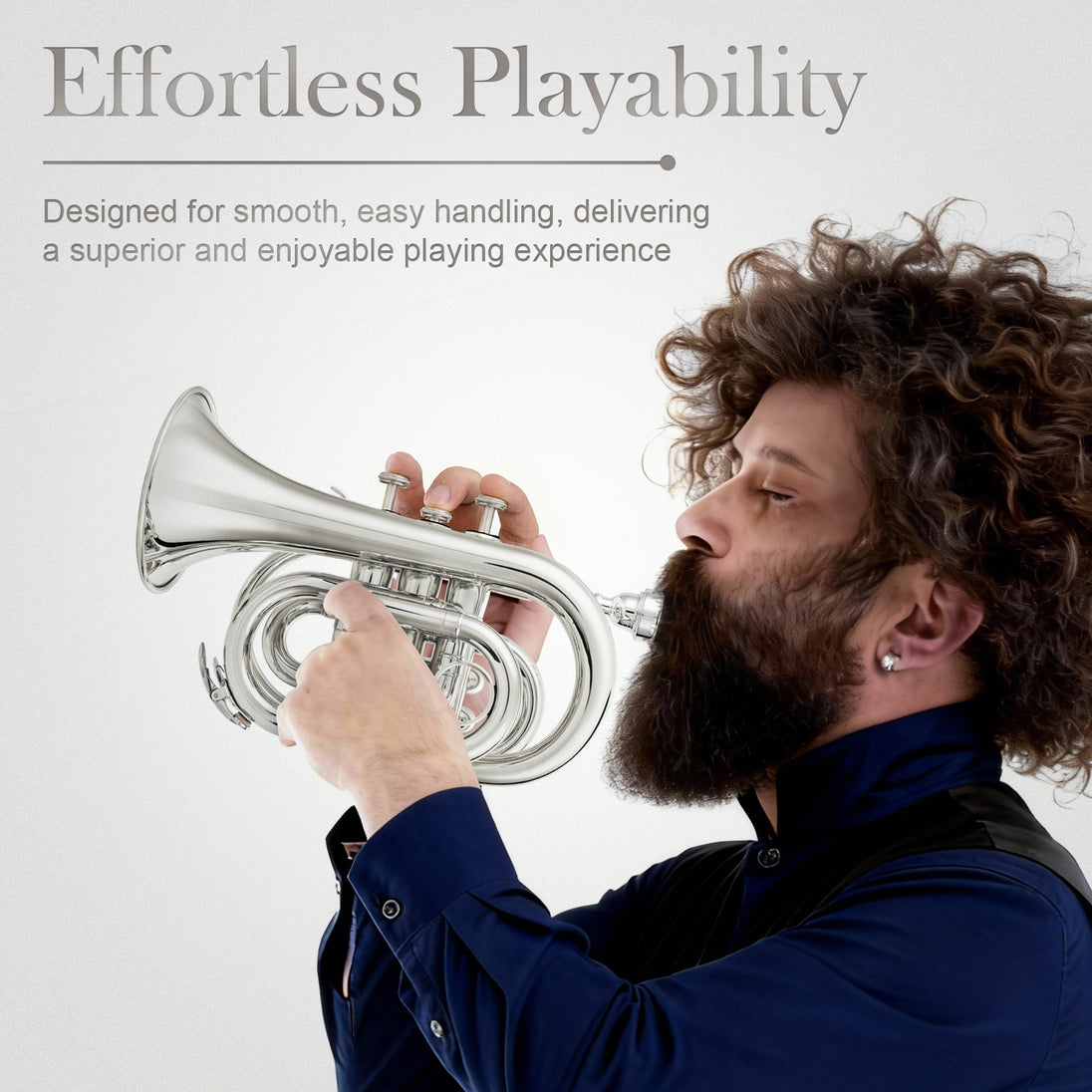 Bb Pocket Trumpet Brass Nickel - Sonicake