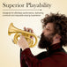 Bb Pocket Trumpet Brass Gold - Sonicake