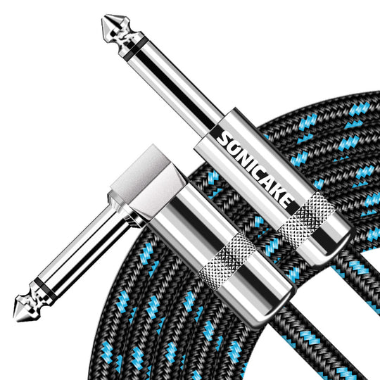 Instrument Cable (20ft/6m, Right Angle to Straight) - Sonicake