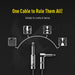 Instrument Cable (10ft/3m, Right Angle to Straight, Black) - Sonicake