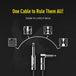 Instrument Cable (10ft/3m, Right Angle to Straight, Black) - Sonicake