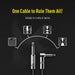 Instrument Cable (20ft/6m, Right Angle to Straight, Black) - Sonicake