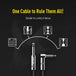 Instrument Cable (20ft/6m, Right Angle to Straight, Black) - Sonicake