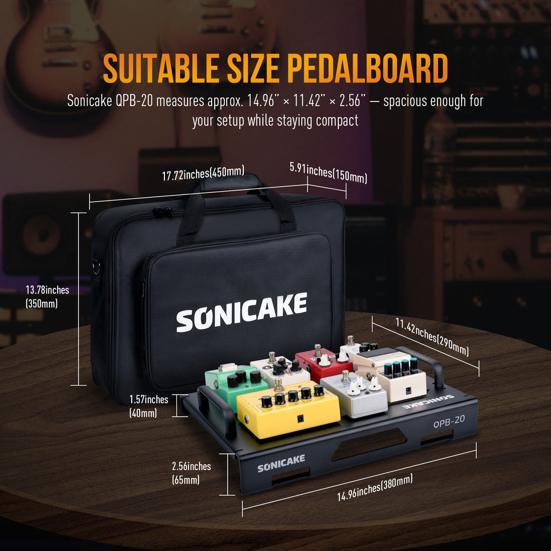 M Pedalboard With Bag - Sonicake
